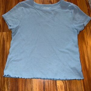 Old Navy Blue Short Sleeve Ribbed Crew Top